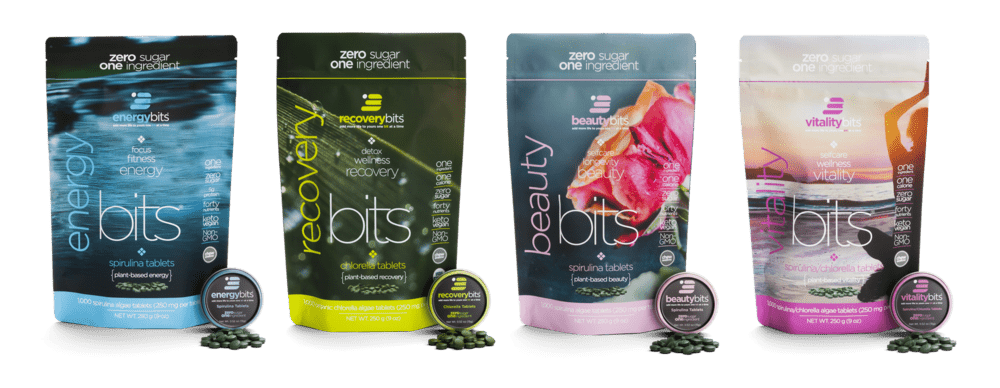 Four kinds of ENERGYbits®: energy, recover, beauty, and vitality.