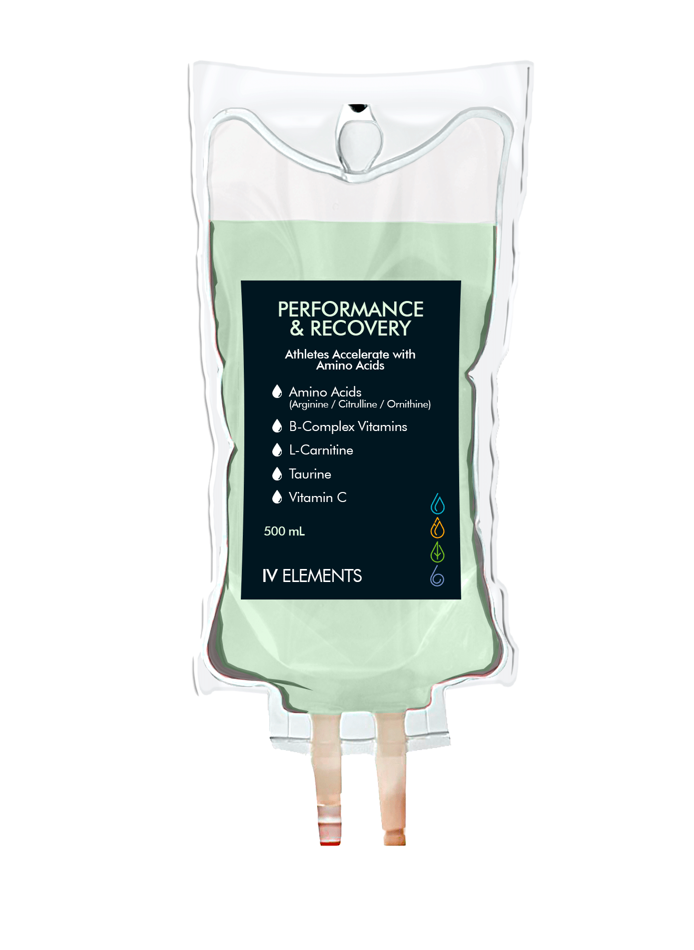 Performance Recovery IV drip bag from IV Elements: Athletes accelerate with amino acids
