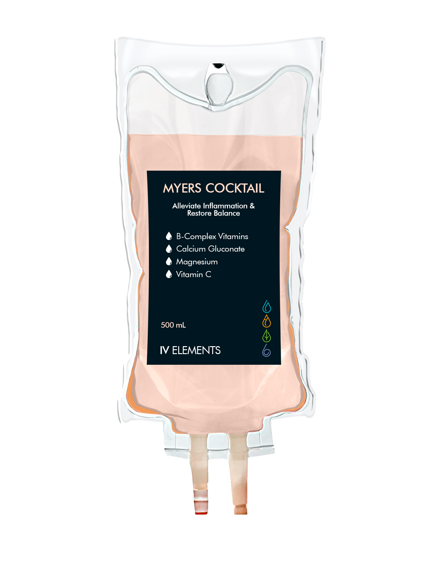 Myers IV drip bag from IV Elements: Alleviate inflammation & restore balance