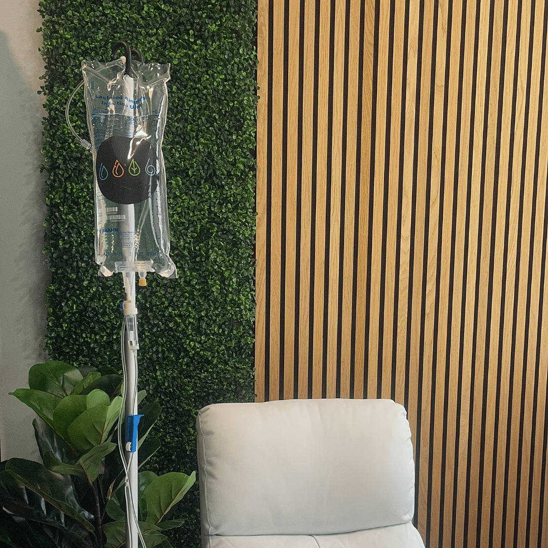 IV Elements drip lounge interior with chair and IV bag
