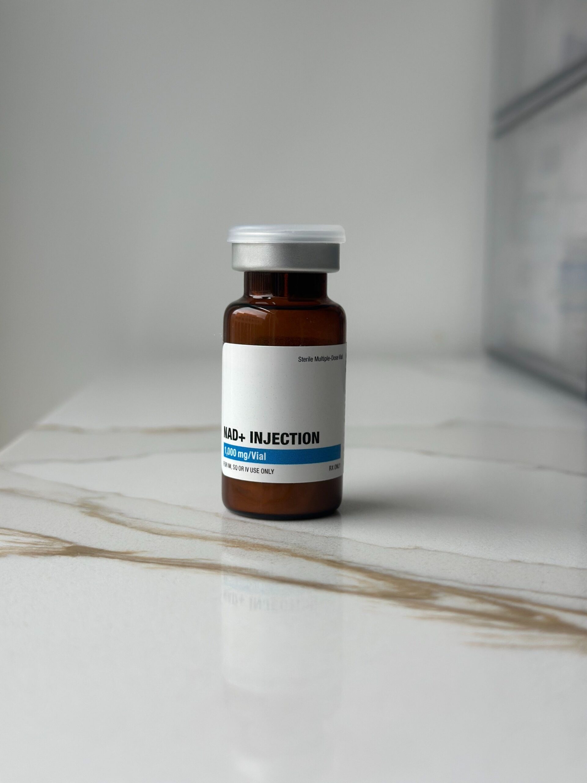 NAD vial on counter