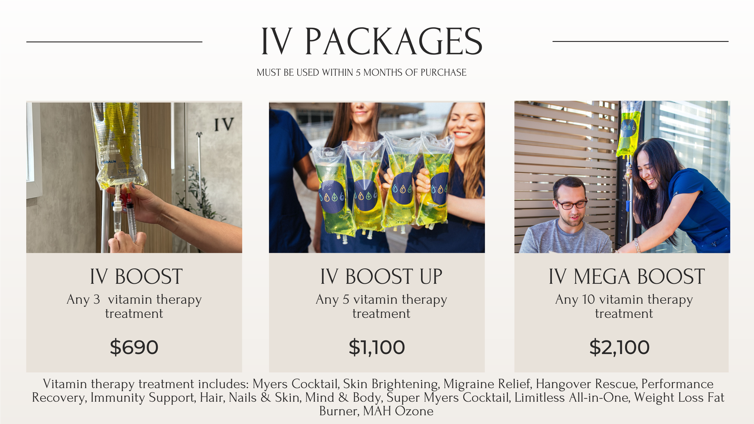 IV Elements IV Promotions and Packages