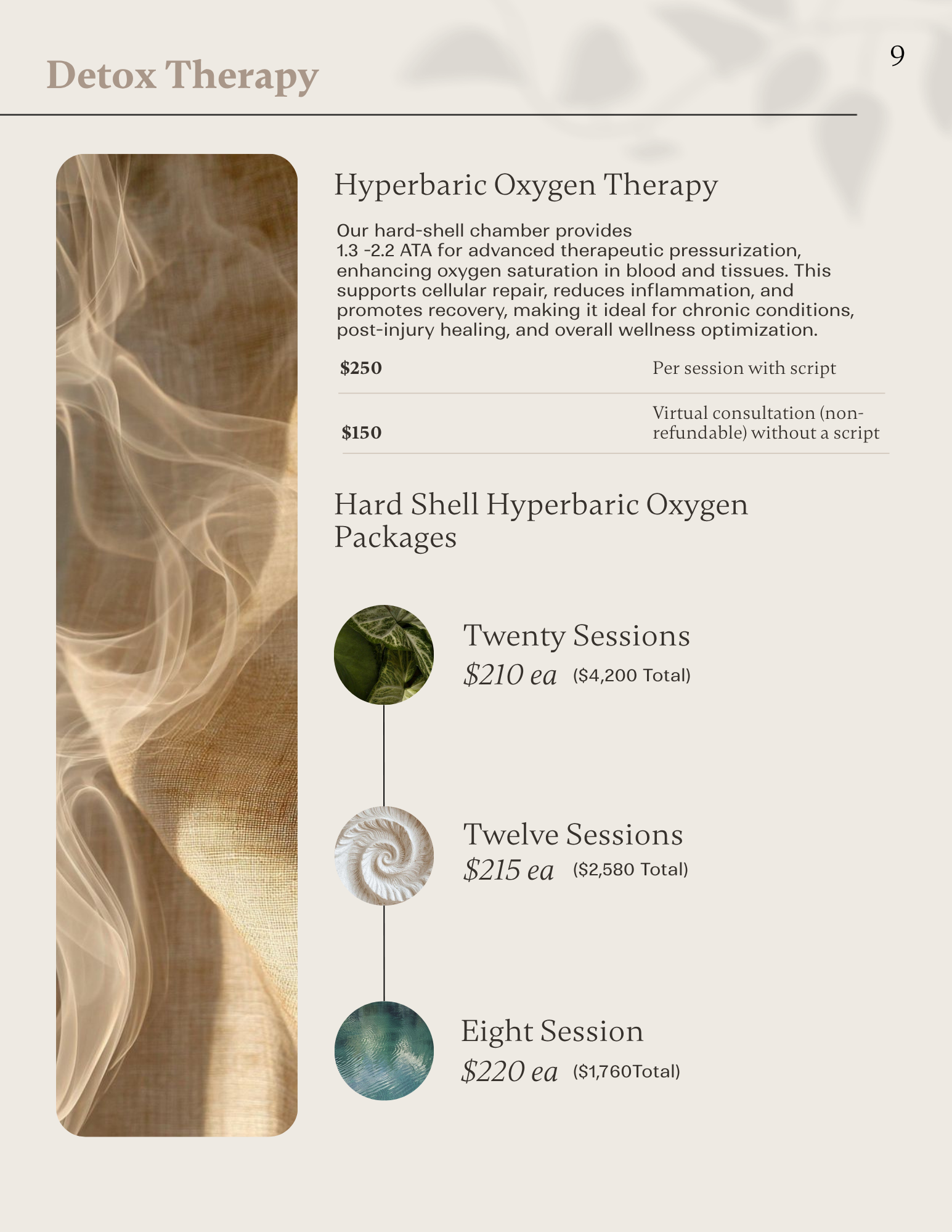 Advanced detox therapies including HBOT and HBOT packages